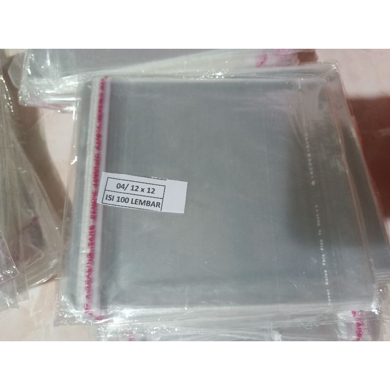 Plastik Opp Roti (SEAL / LEM) 12x12 Kemasan Roti Souvenir dll