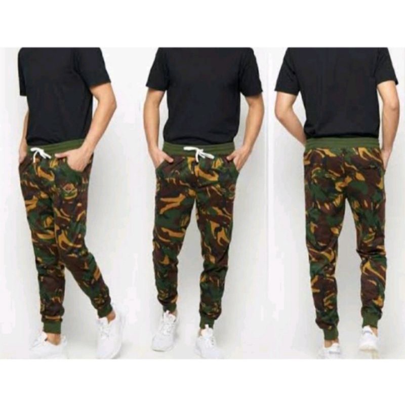 Celana Jogger Panjang loreng army pria