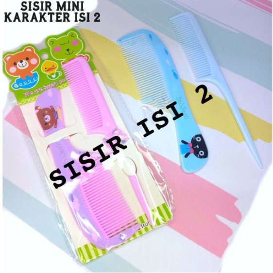 Sisir Karakter Mini SET ISI 2 / Sisir Karakter / Sisir Rambut Anak / Hair Comb