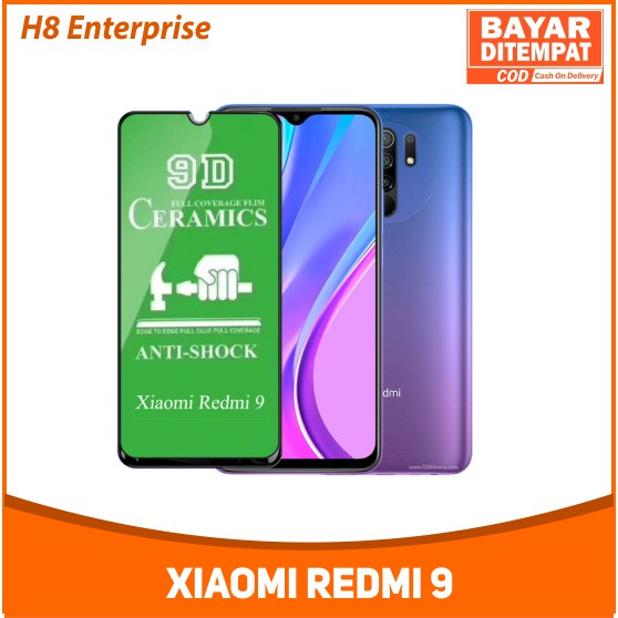 H8 Tempered Glass CERAMIC Full Cover BLUELIGHT ANTI RADIASI Anti Shock For Xiaomi Redmi 9