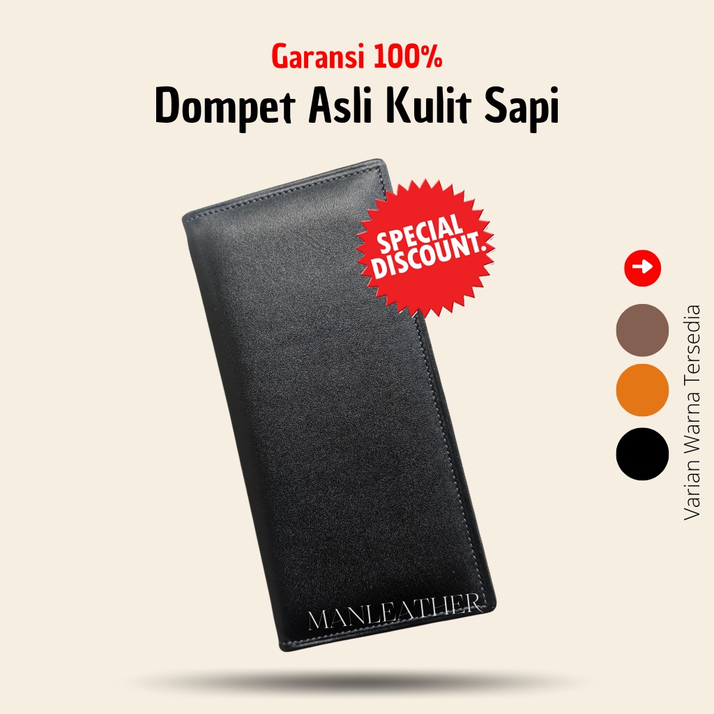 Dompet Wallet Walet Lipat Pria Cowok Kulit Sapi Asli Premium Cowo Laki2 Keren Kekinian Leather Murah