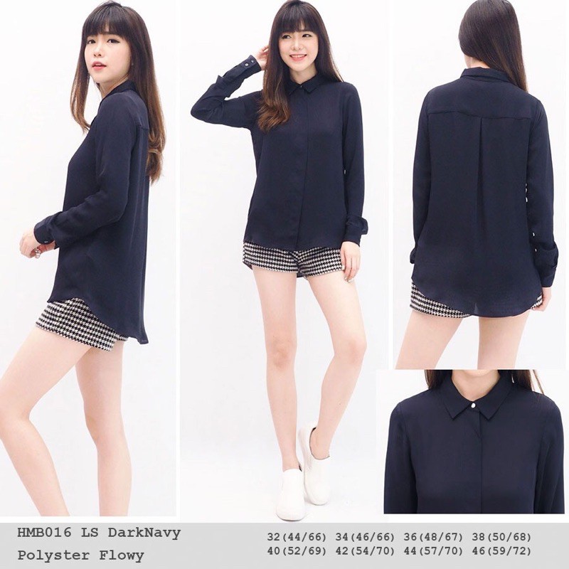 lovemecorner H&M KEMEJA WANITA POLYESTER BANYAK WARNA BAHAN FLOWY STOCK TERBATAS