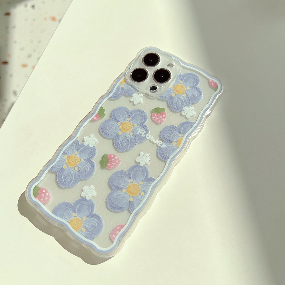 Soft case TPU Transparan Motif Bunga Untuk iphone 11 pro max 13 12 11 pro max Xs max XR 7 8 plus