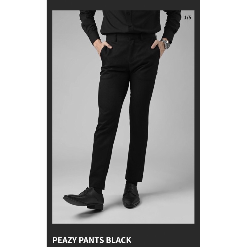 Peazy pants black by male.id