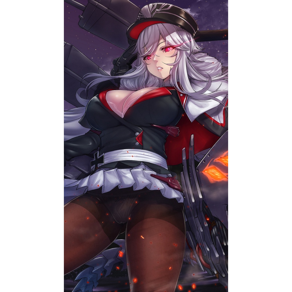 Poster Anime Game AZUR LANE Graff Zeppelin  full colour murah meriah istimewa kwalitas hd limited-1