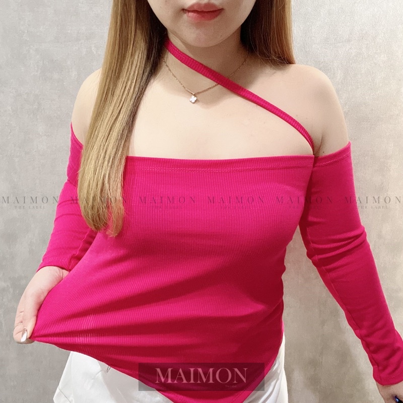 Multy Look Off Shoulder Asymmetric Top | Atasan Sabrina Korean Fashion | Maimon Grosir