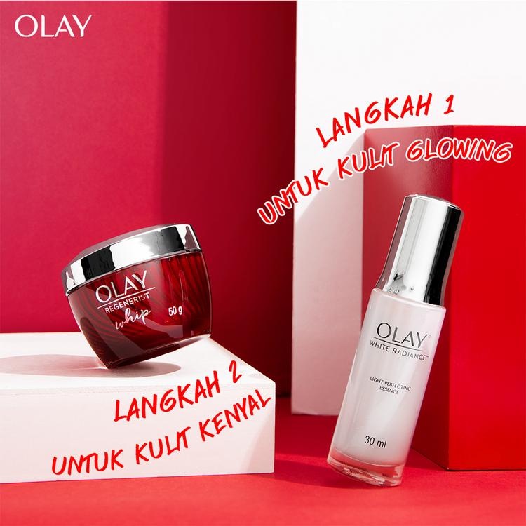 Olay Powerful Duo Pencerah Whip + Anti Aging - Krim Pelembab, Essence Wajah