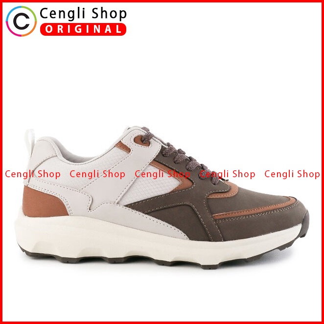 SEPATU SNEAKER OBERMAIN PRIA ORIGINAL CASUAL KETS BRANDED BROWN OM19