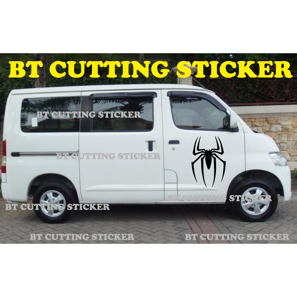 BT stiker spiderman mobil gran max stiker daihatsu gran max mpv stiker mobil mpv stiker suzuki apv s