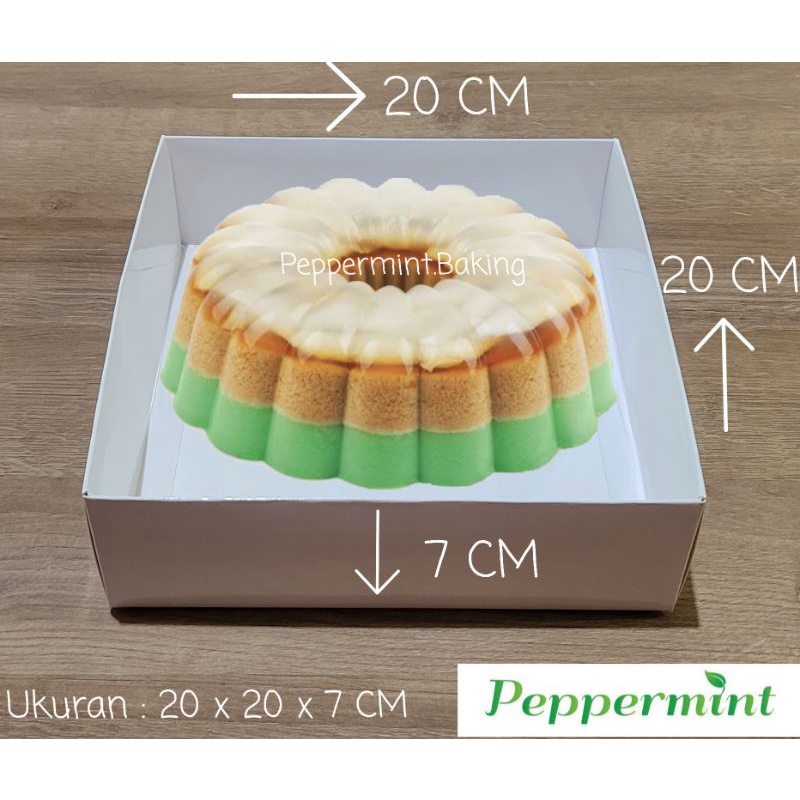 

Box pudding kotak pudding laminating mika dus pudding dus kue 20 x 20 x 7