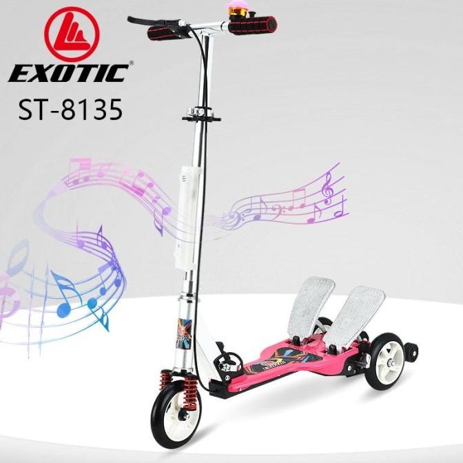 Skuter injak musik anak exotic ST 8135 ST8135 otoped sekuter scooter