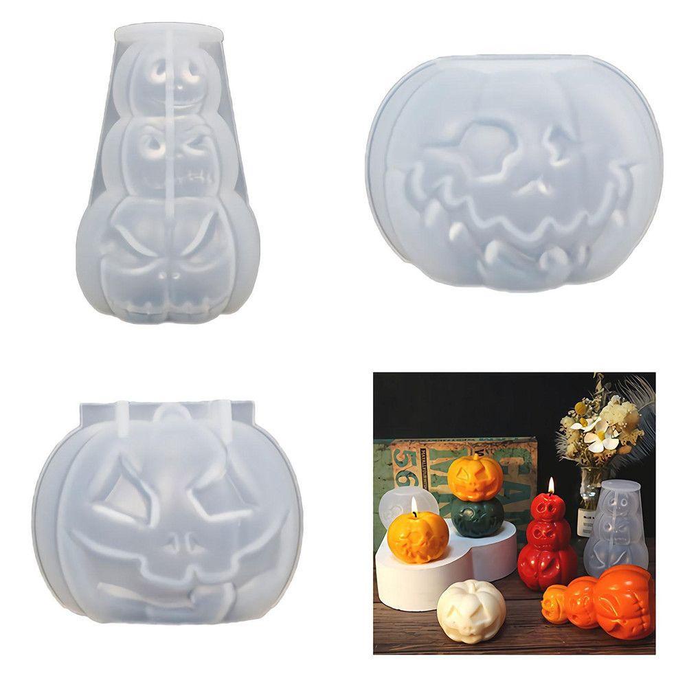 R-flower 3D Pumpkin Mold Sabun DIY Cetakan Lilin Silikon