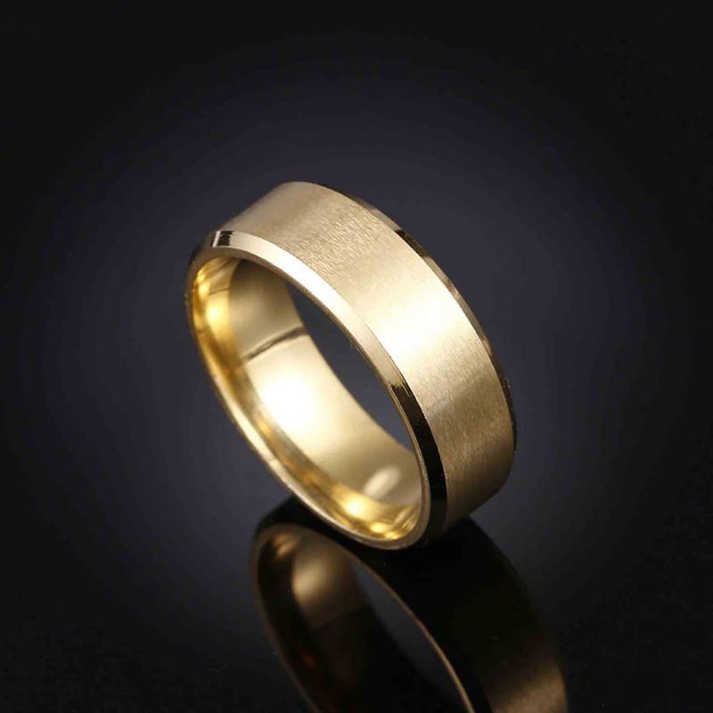 RING TITANIUM HITAM POLOS ANTI KARAT SELAMANYA