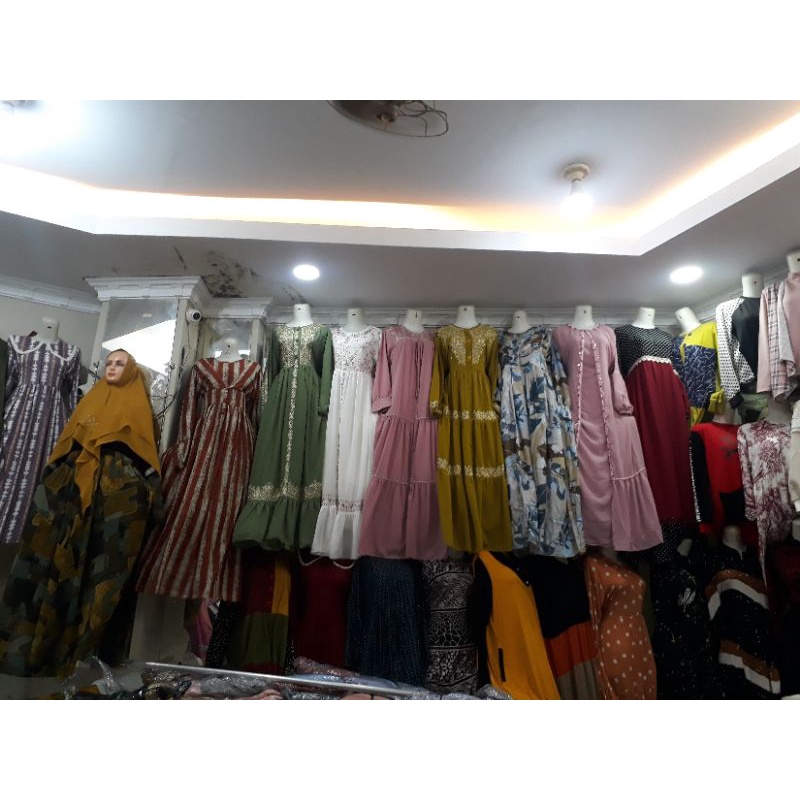 GAMIS SIFON BORDIR BY PANDORA AND NATASHA ORIGINAL | GAMIS PUTIH | GAMIS SYAHRINI |GAMIS