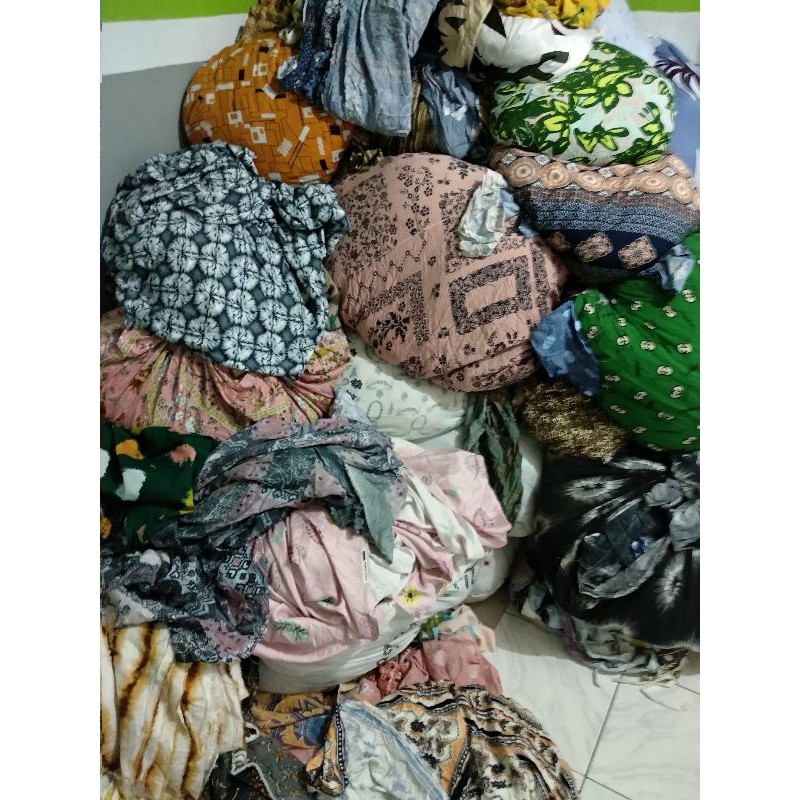 R&E - Kain Rayon Viscose Kiloan 1kg muat ±5meter/kain kiloan/rayon murah