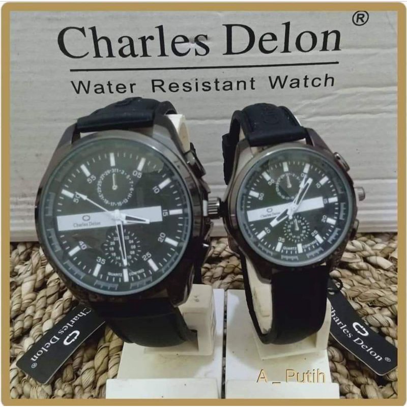 Jam couple water resistance free box murah