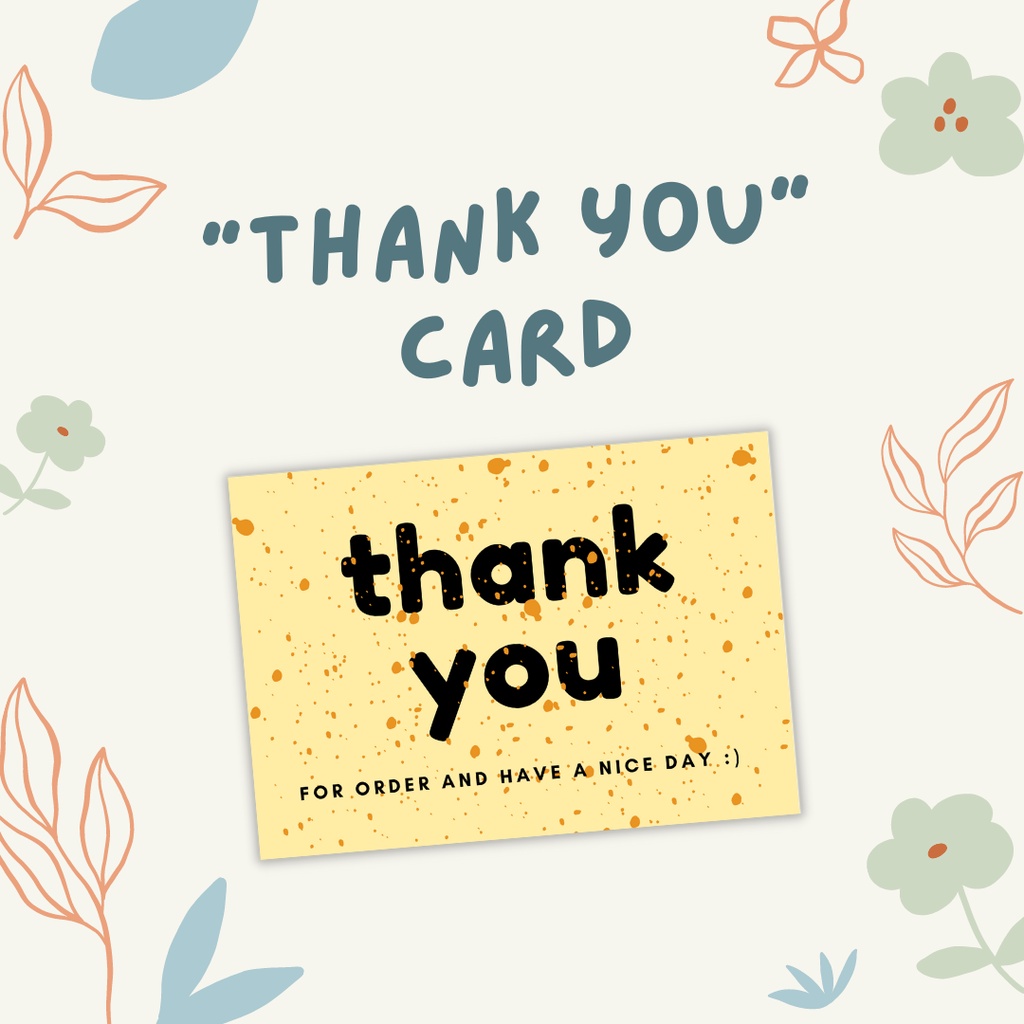 

TY-03 THANK YOU CARD MURAH DAN AESTHETIC, UNTUK ONLINE SHOP/SELLER, OPEN RESELLER