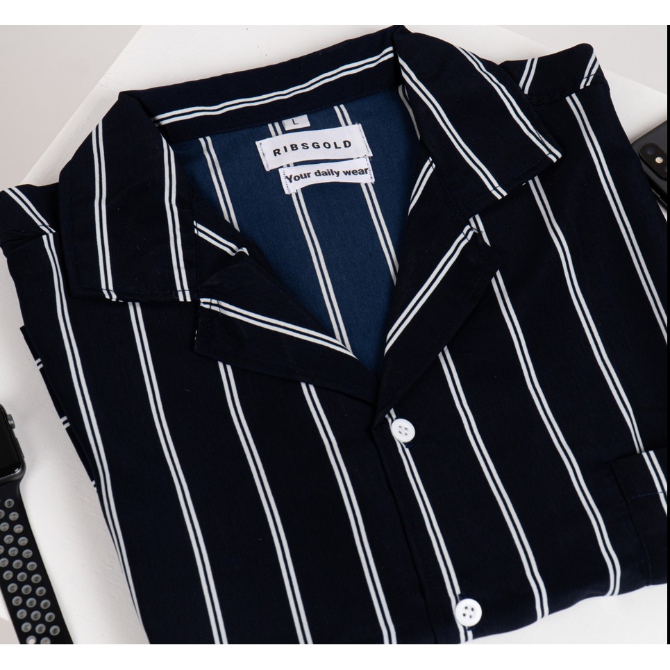 AV - RIBSGOLD KEMEJA SALUR DISTRO PRIA LENGAN PENDEK