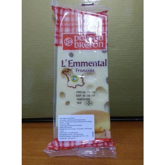 

[COD] Keju Paysan Breton Emmental Emmenthal Emental Ementhal Block 250 gr [COD]