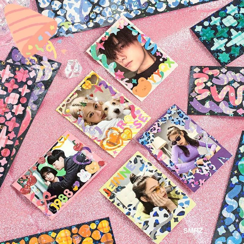 

Glitter Confetti Stickers - Stiker Pita Hias Korea untuk Journal dan Photo Card