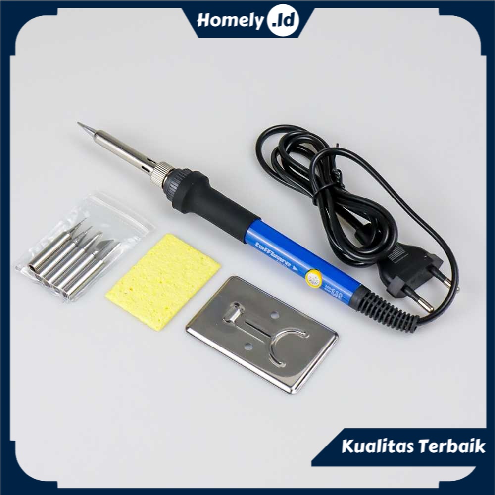 Solder Tangan Listrik Iron Adjustable Temperature 200 - 450 C 60W Bonus 5 Tips Kualitas Terbaik