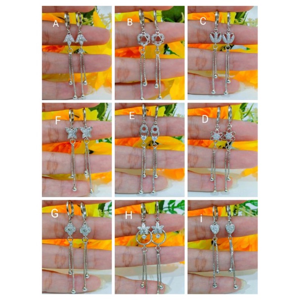 XnP22. Anting xuping wanita lapis emas putih silver dgn mata zircon