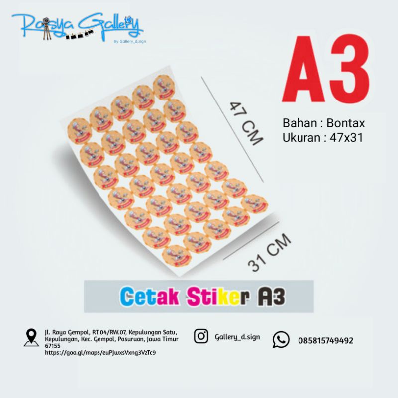 

Cetak stiker label Olshop, label nama, dll