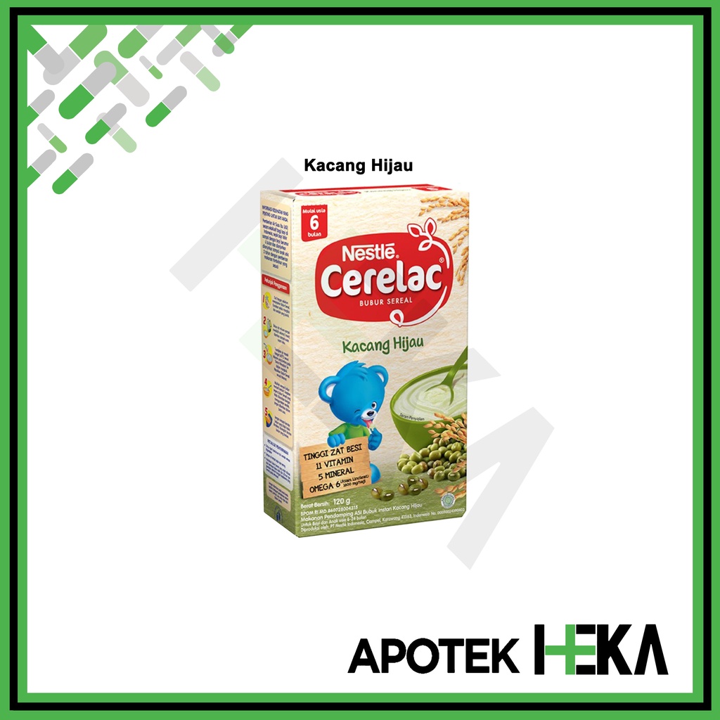 Cerelac Nestle Bubur Sereal Bayi 120 gram Kacang Hijau / Beras Merah (SEMARANG)