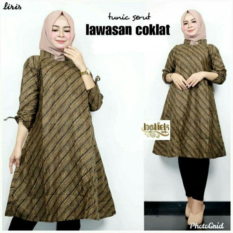 Baju kerja hamil batik.atasan batik ld 120.tunik muslim jumbo.