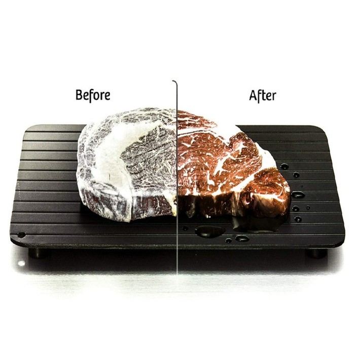 PENCAIR ES DEFROST TRAY Talenan Ajaib Pencair Frozen Food Daging Beku Fast Magic Defrosting Tray