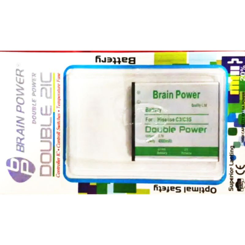 BATERAI / BATTERY / BATRE SMARTFREN ANDROMAX C3 / C3S DOUBLE IC BRAIN POWER