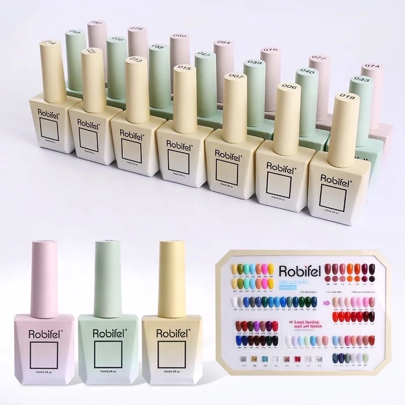 HARGA 1PCS ROBIFEL 84 WARNA NAILS POLISH GEL 15ml