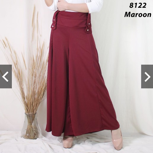 BD 8122 - SALE CELANA BAGGY PANTS MURAH ALLSIZE ABG POLOS KANCING KARET PINGGANG MELAR L GROSIR