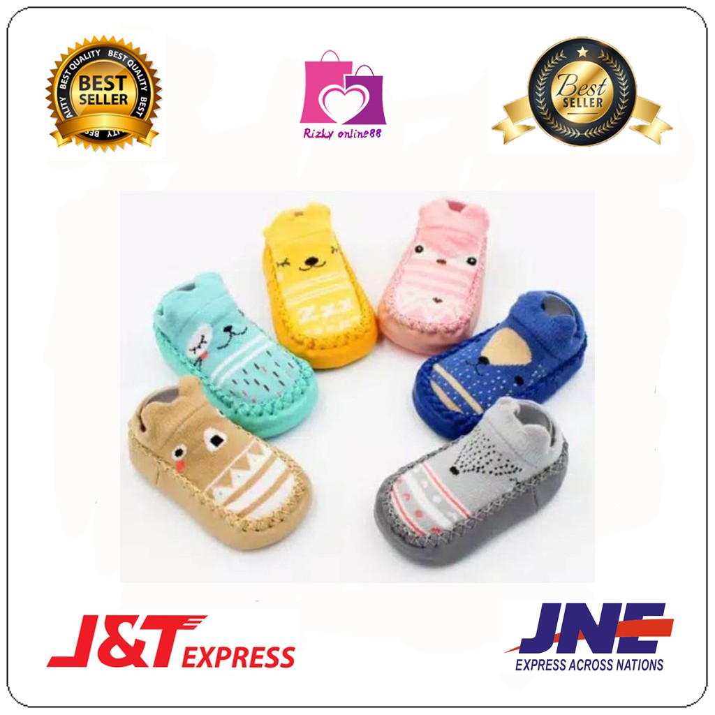 Rizkyonline88 sepatu anak bayi anti slip / baby socks shoes BB07