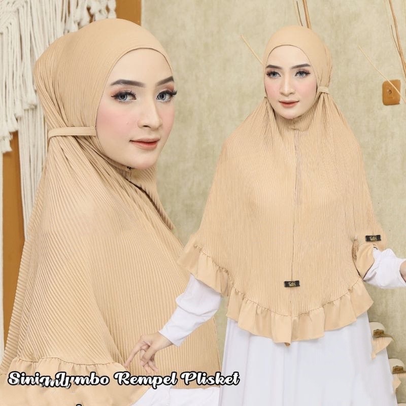 (AMD) HIJAB BERGO NADIA MARYAM RUFFLE PLISKET INSTAN