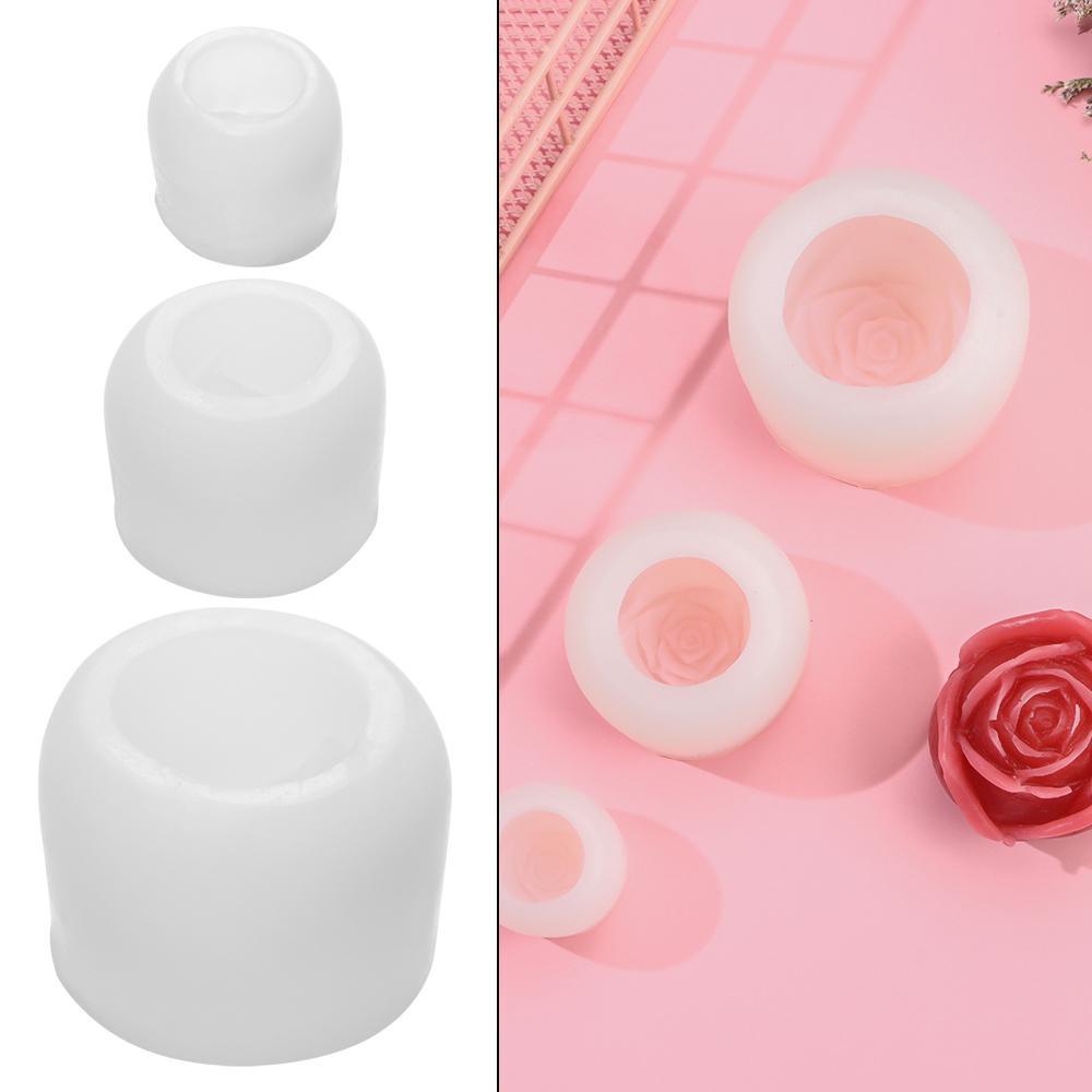 Top 3D Rose Cetakan Silikon Dekorasi Whiskey Handmade Ice Cube Tray