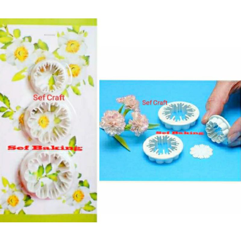 

Carnation flower cutter 3 / set Import