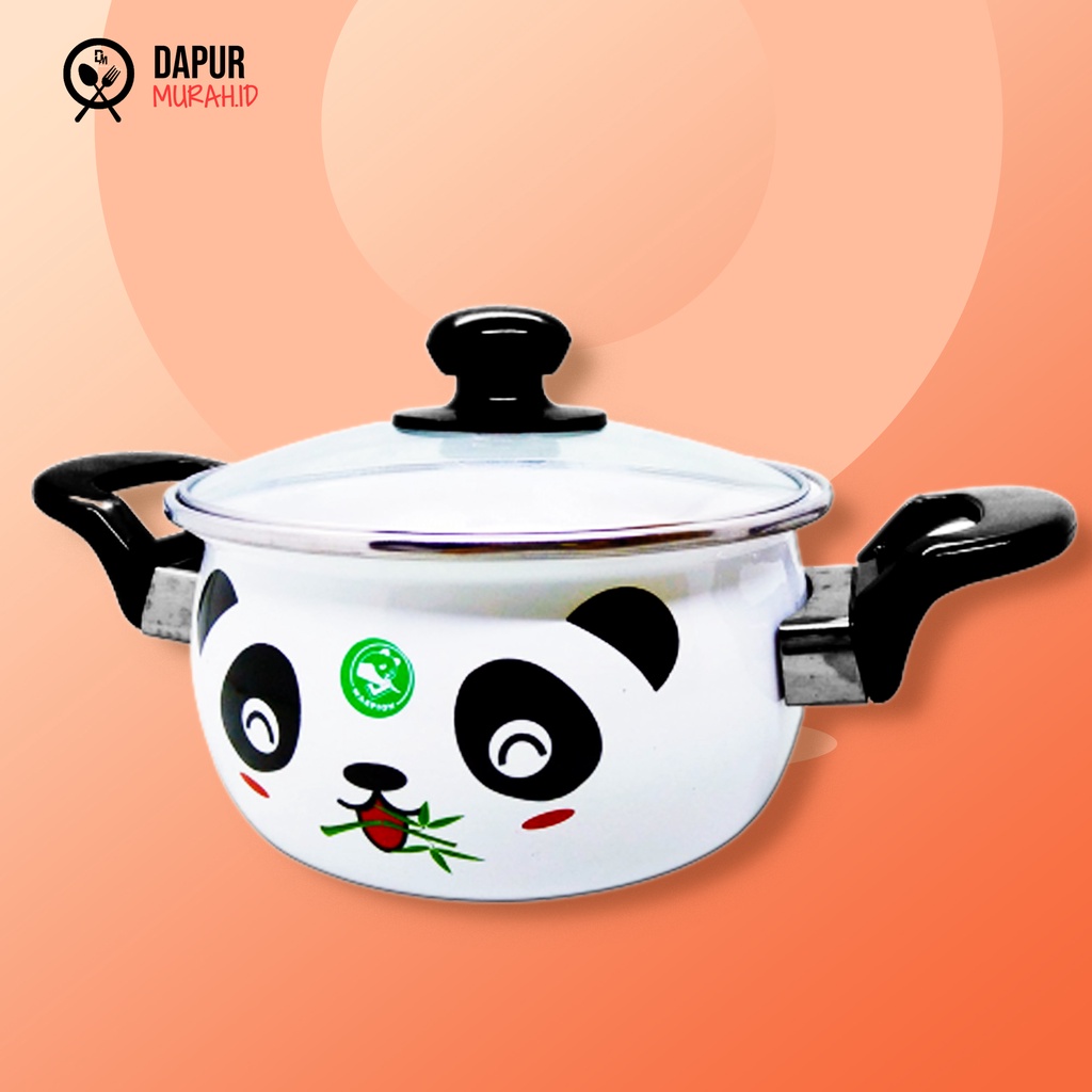 Panci Enamel Maspion  Hello Panda 18cm