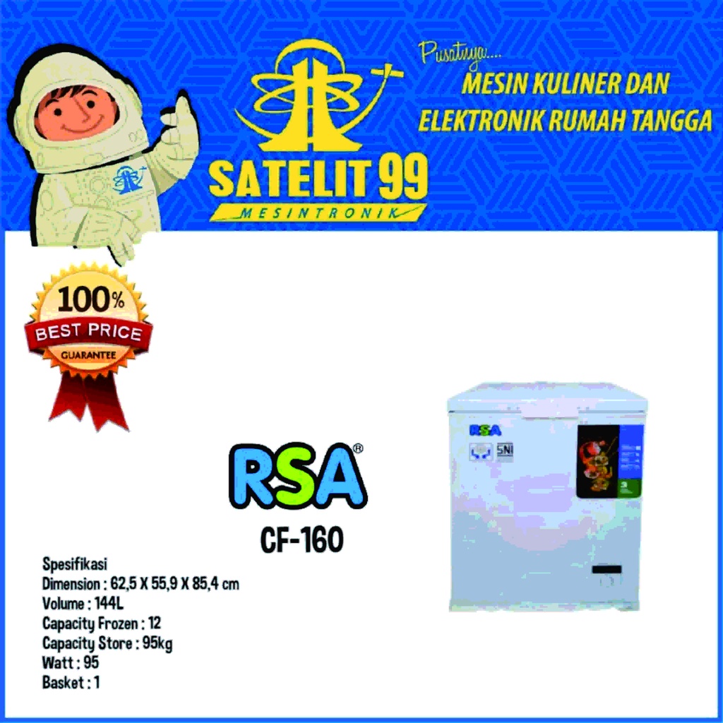 CHEST FREEZER / BOX FREEZER 144 Liter RSA CF-160