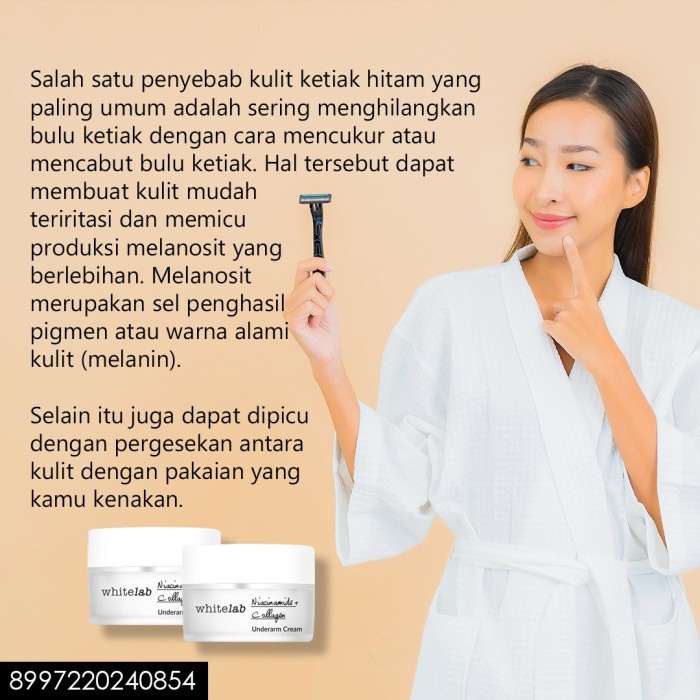 White lab WL Underarm Cream mencerahkan bagian dalammu