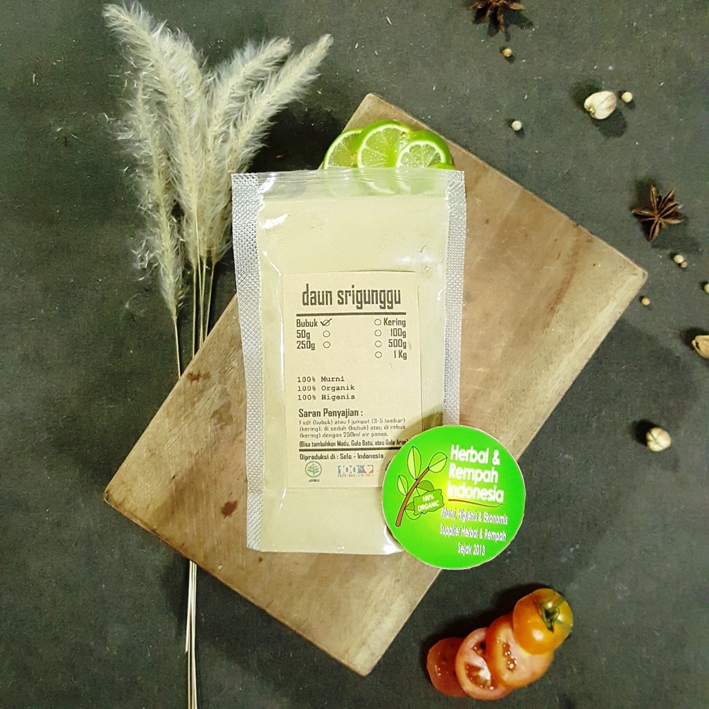 

DAUN SRIGUNGGU BUBUK - 50 GR / REMPAH / JSR / 100% MURNI