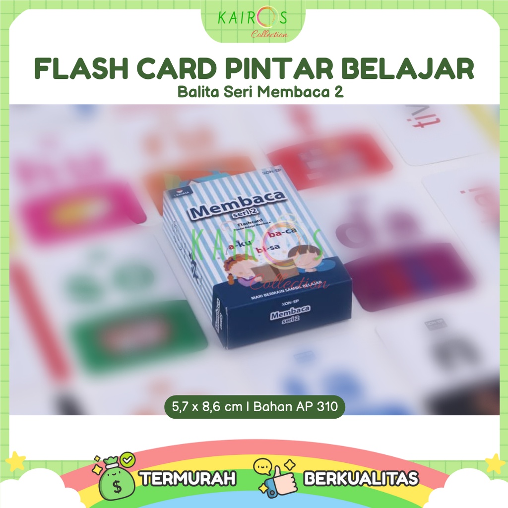 Flash Card Kartu Pintar Belajar Balita Seri Membaca 2