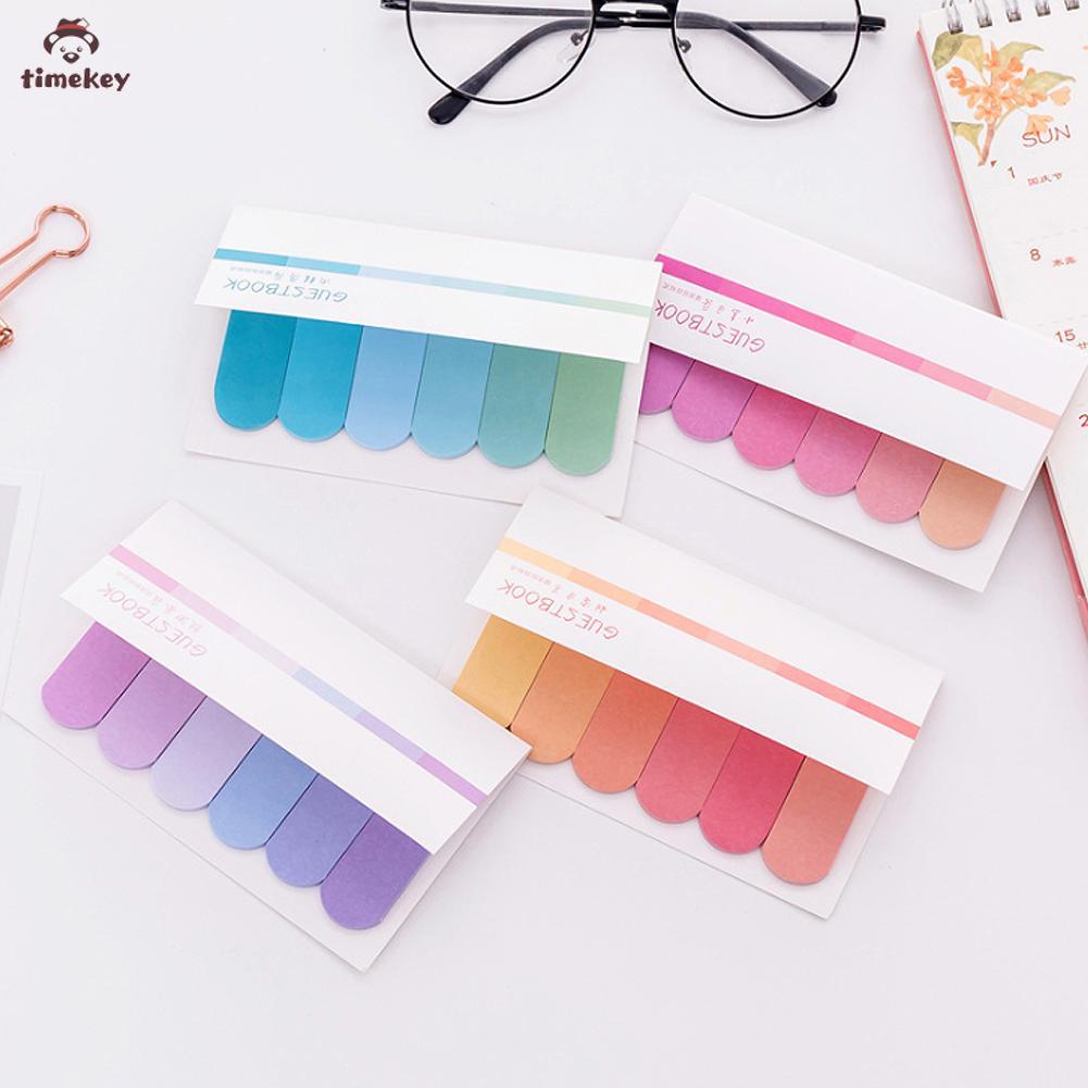 (Tk) 120 Lembar / Pak Sticky Note / Memo Pad Warna Gradasi Gaya Jepang Untuk Sekolah