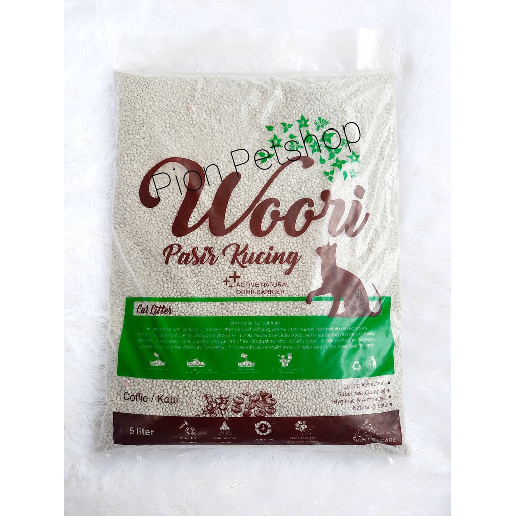 PASIR WOORI BENTONITE CAT LITTER/PASIR GUMPAL WANGI 10 LITER