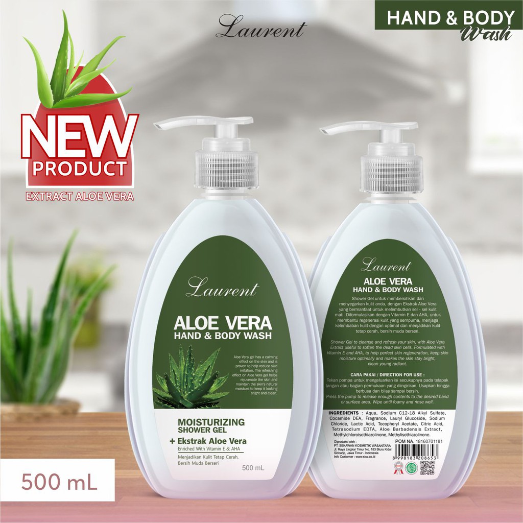 Laurent Aloe Vera Hand &amp; Body Wash 500ml