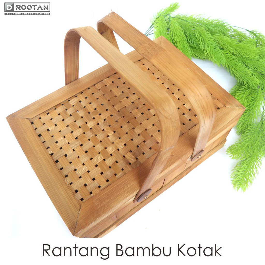 Rantang bambu Hampers 30 x 20 cm/kotak susun 1 /hampers bambu /box bambu