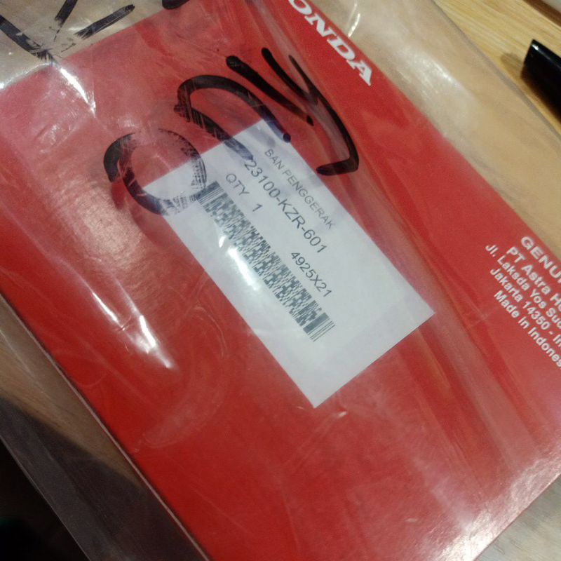 23100-KZR-601 VANBELT VARIO 125 FI, V BELT VARIO TECHNO 125 INJEKSI ORI HGP AHM