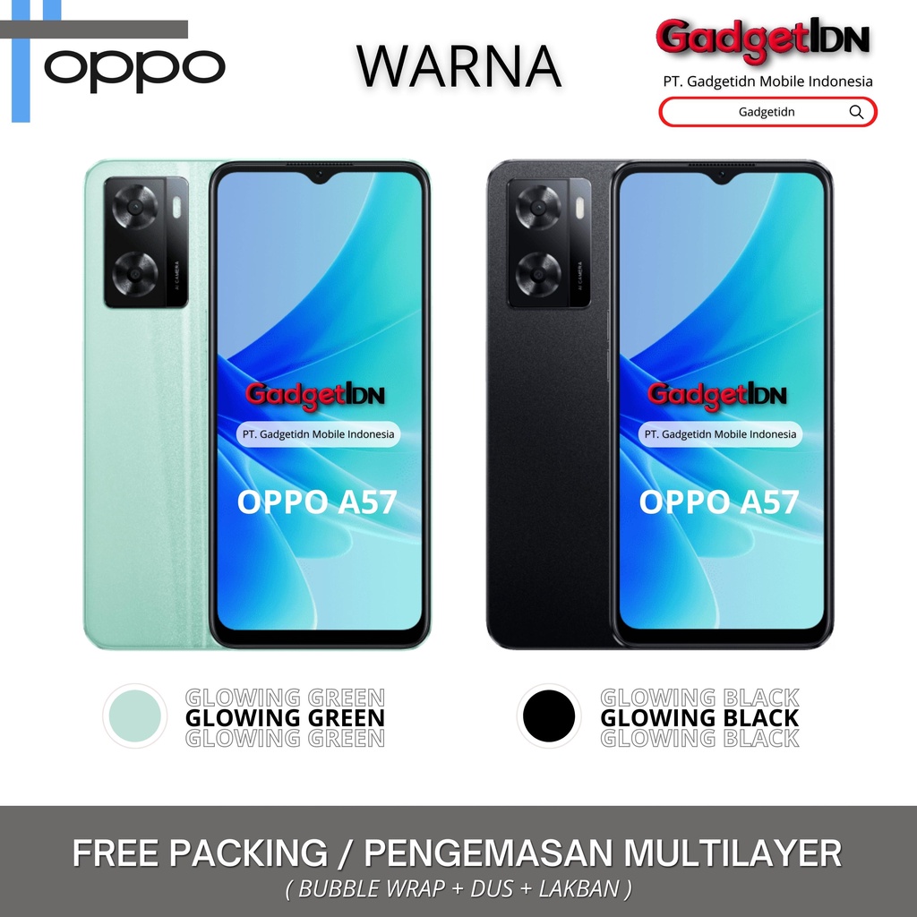 OPPO A57 8/64GB ( 4GB + 4GB EXTENDED RAM ) GARANSI RESMI OPPO