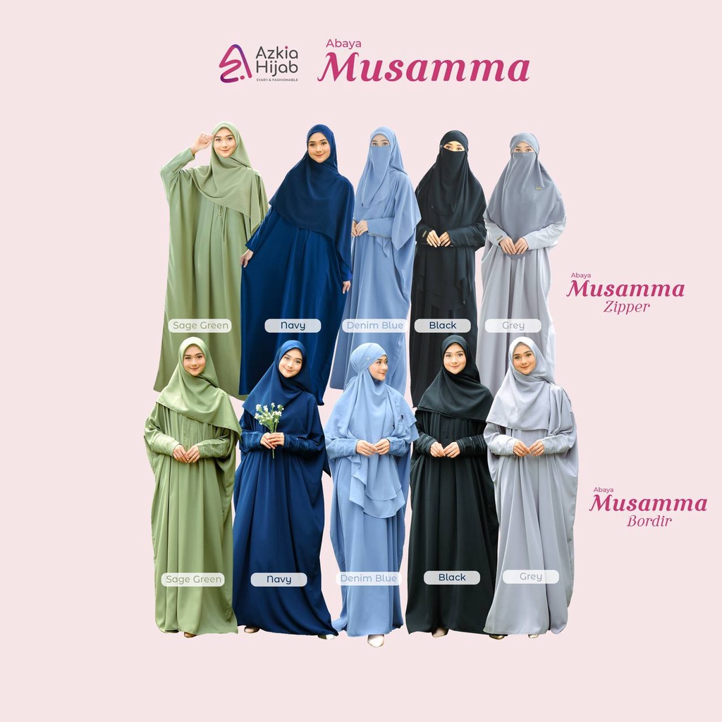 GAMIS ABAYA MUSAMMA BY AZKIA HIJAB ~ GAMIS MUSLIMAH SYAR'I