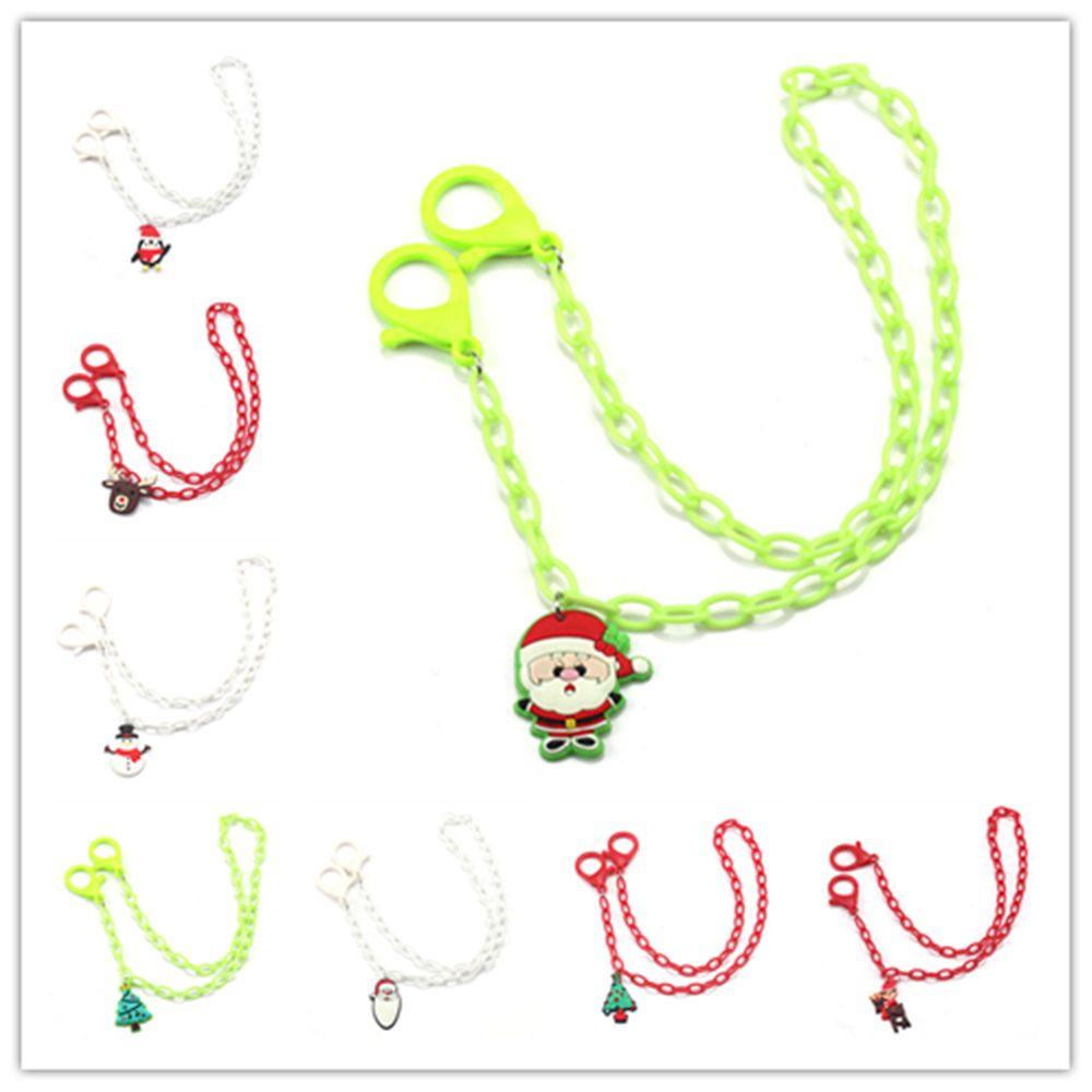 Rantai Penutup Wajah Nanas Multicolor Kartun Lanyard Rantai Akrilik Seri Natal Rantai Kacamata